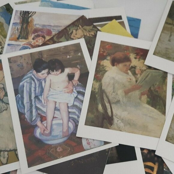 VTG POSTCARDS VAN GOGH MUNCH CEZANNE national gallery art institute MONET 52 lot - Picture 7 of 8